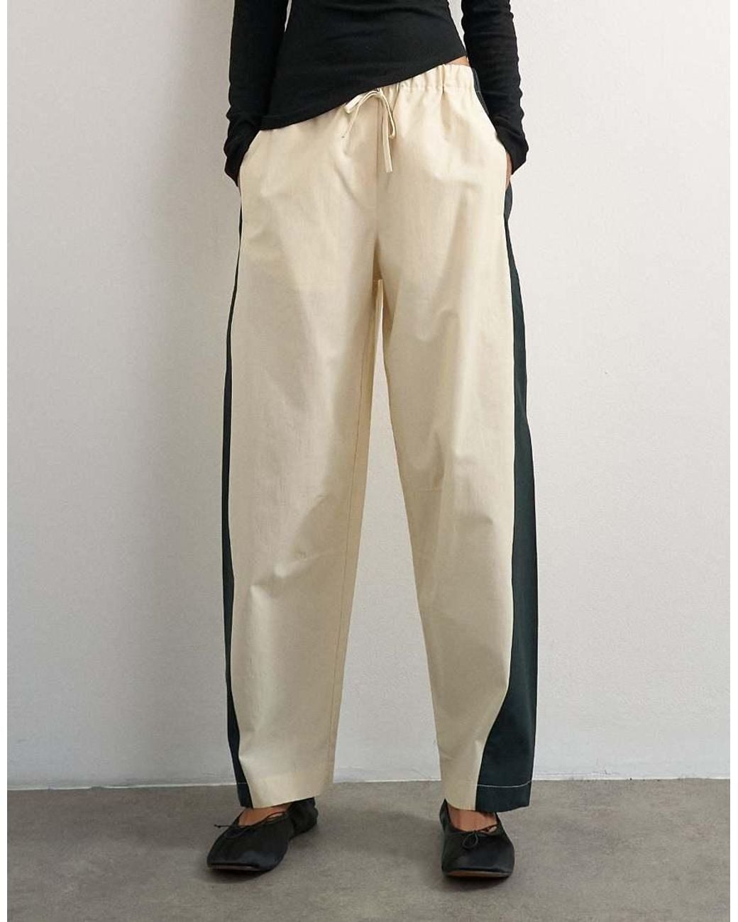 TOPSHOP Natural Co Ord Colour Block Techy Trouser