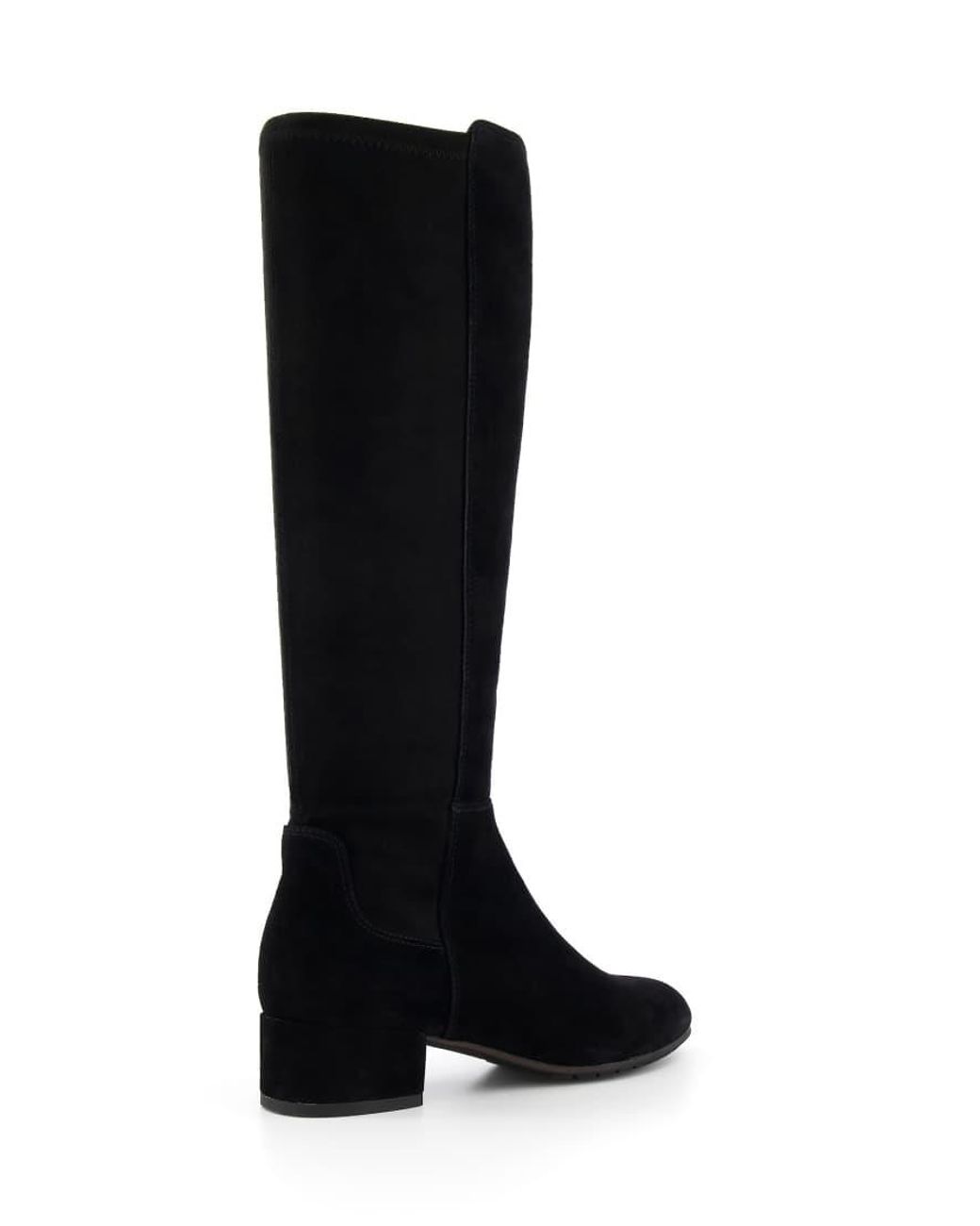 Dune Black Tayla Suede Knee High Boots