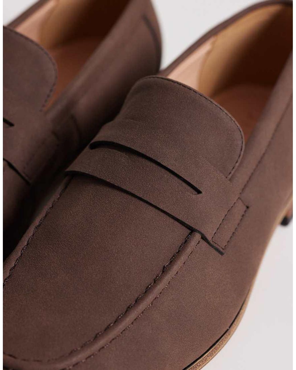 ASOS Brown Penny Loafers for men