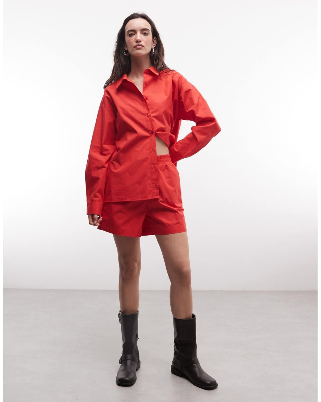 ASOS Red Longline Pull On Short