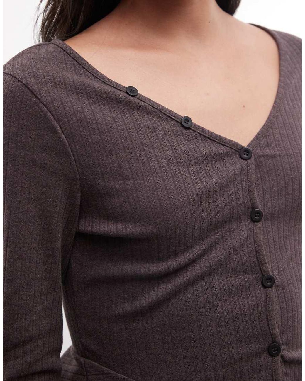 Daisy Street Purple Button Down Ruffle Cardigan