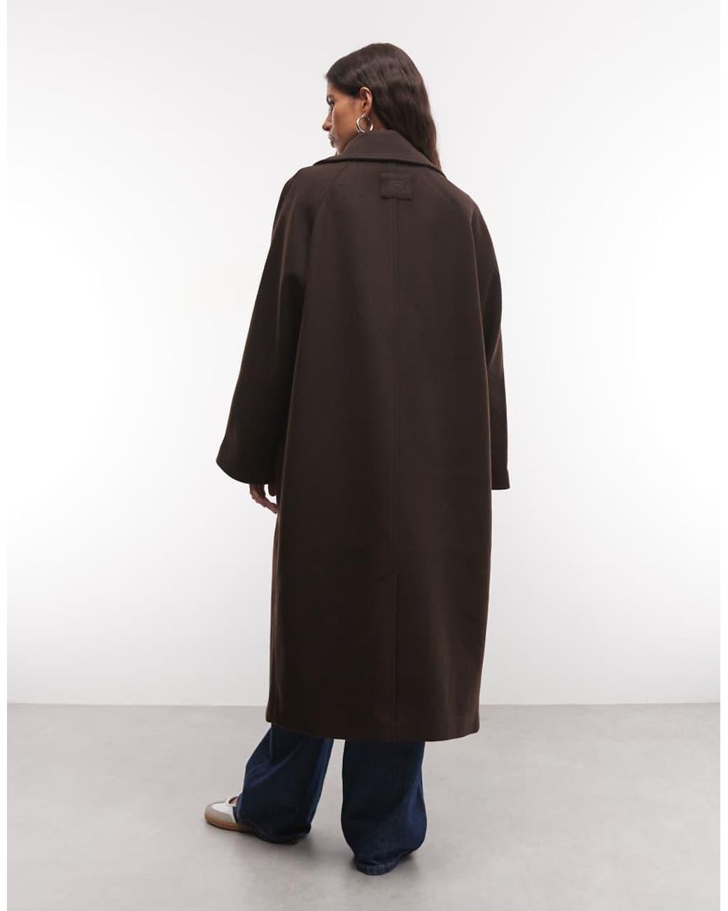 Noisy May Blue Oversized Dropped Shoulders Midaxi Overcoat
