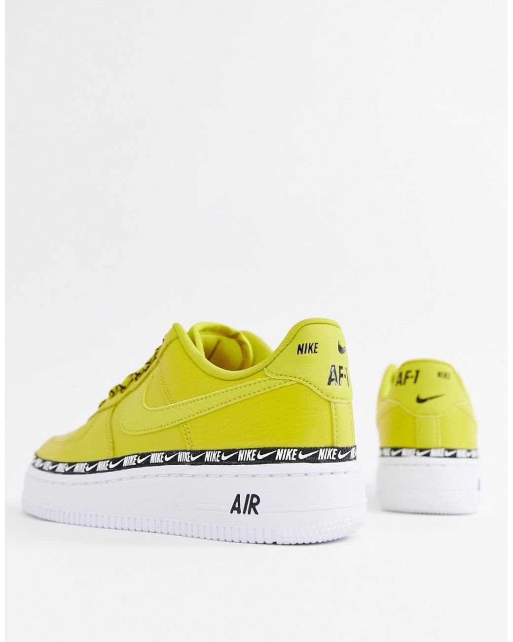 Zapatillas de deporte con cinta y logo en amarillo Air Force 1 de Nike de  color Amarillo | Lyst