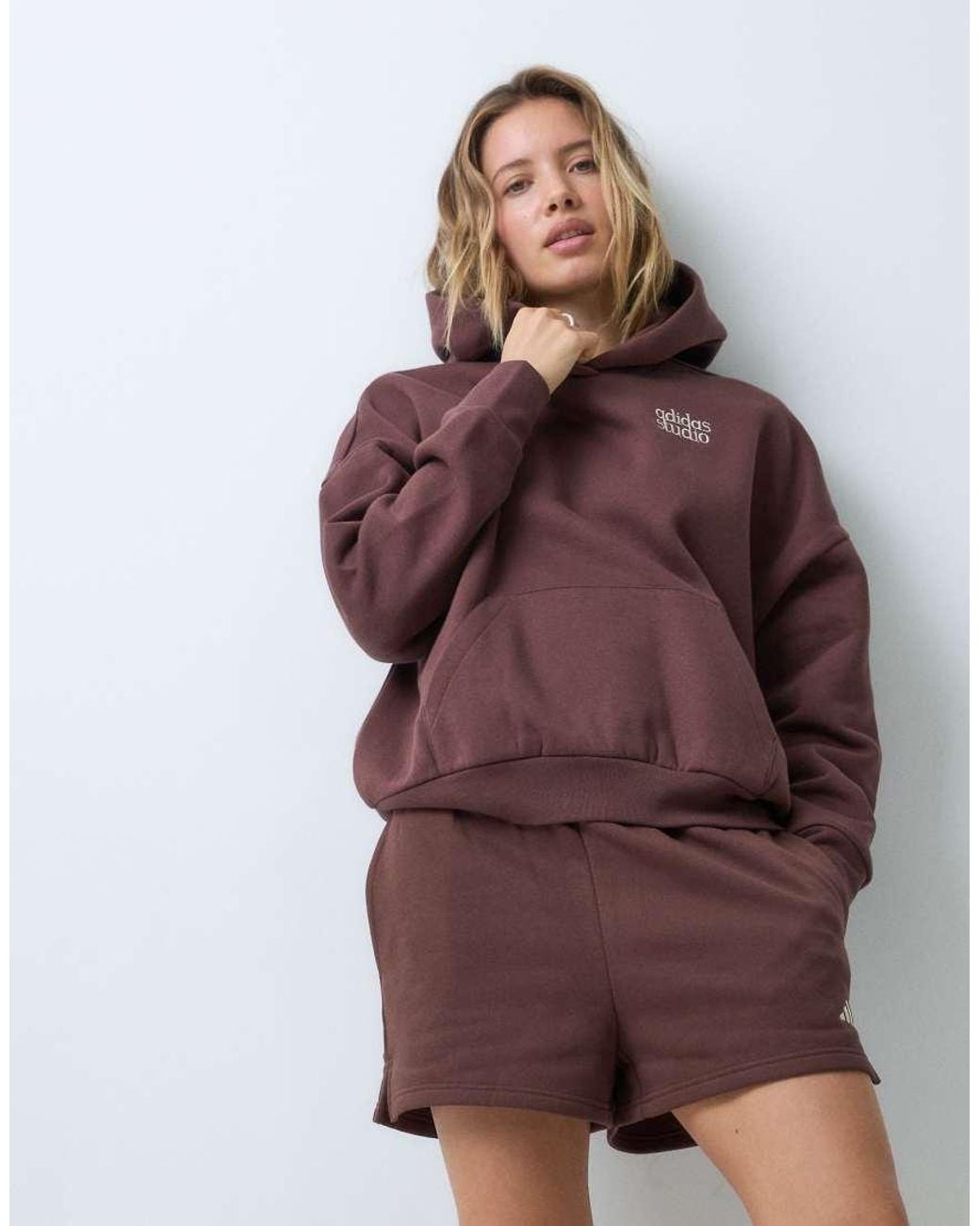 Adidas Originals Brown Adidas Studio Fleece Shorts