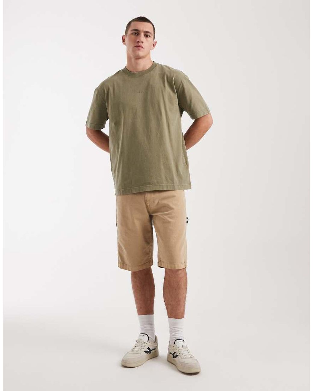 Hollister Green Elevated Chest Logo T-shirt for men