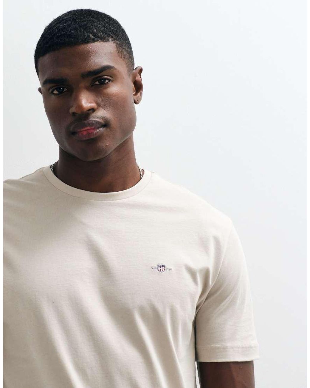 Gant White Regular Shield Short Sleeve T-shirt for men