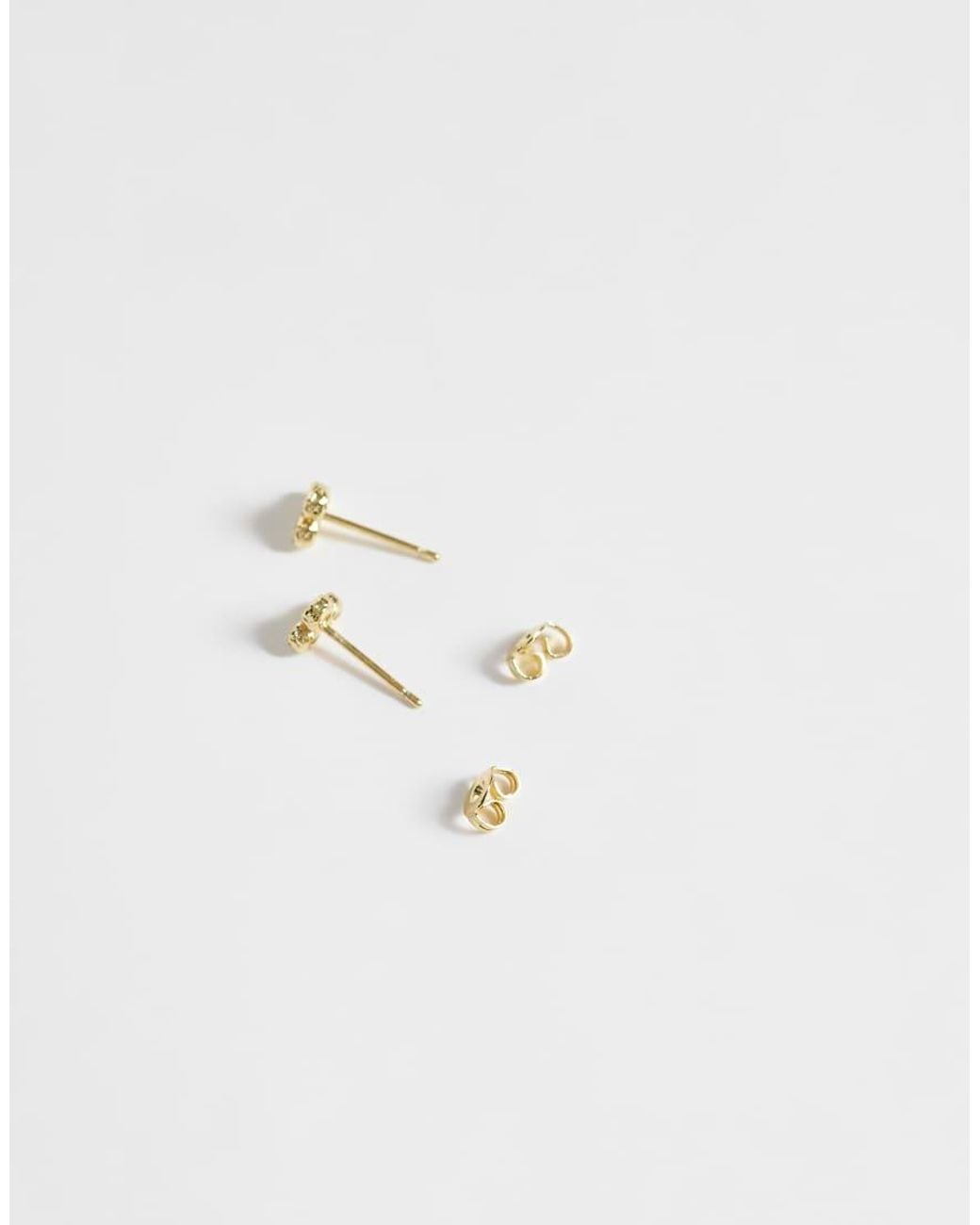 Kingsley Ryan Metallic Clear Gem Set Cluster Stud Earrings
