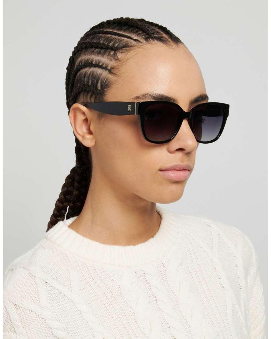 Tommy Hilfiger Sunglasses Brown Tommysungl Square Sunglasses With Shaded Gradient Lenses