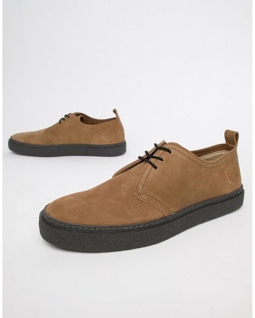Fred Perry Linden Low Suede Shoes In Tan in Brown for Men | Lyst UK