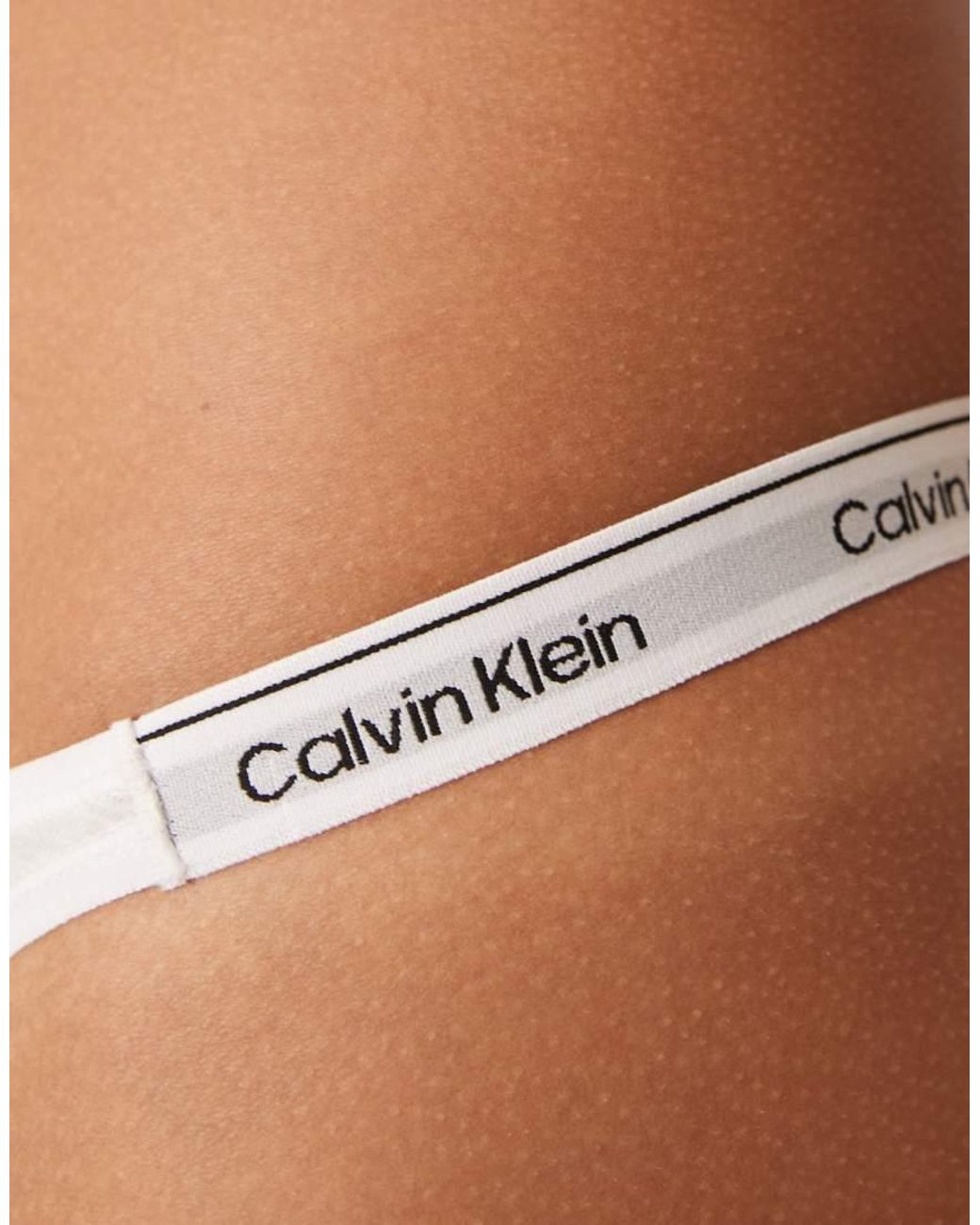 Calvin Klein Natural Icon Logo Dipped String Thong