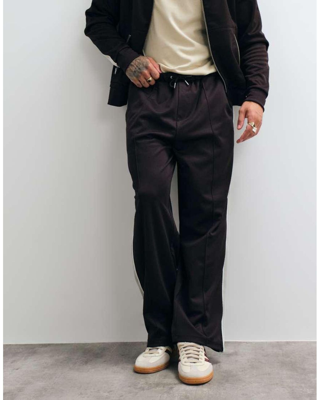 Fred Perry White Tennis Net Tape Co-ord Track Pant for men