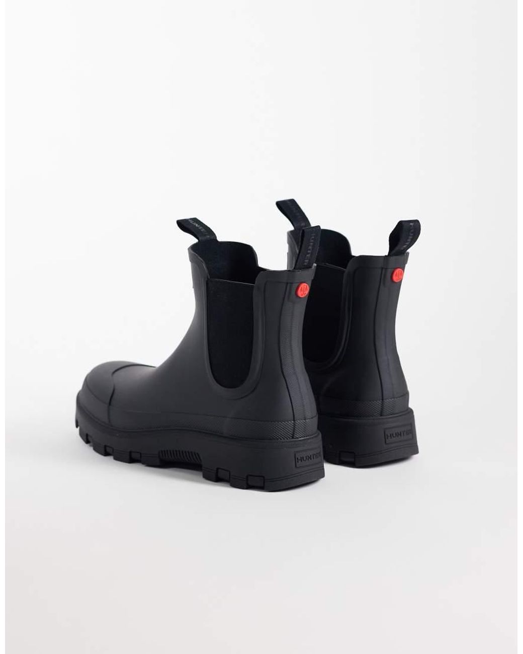Hunter Blue Unisex Elements Elastic Short Chelsea Wellington Boots