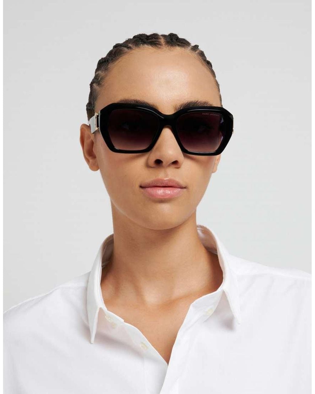 Marc Jacobs Brown Marc Jac Sun Rectangular Sunglasses With Gradient Lenses