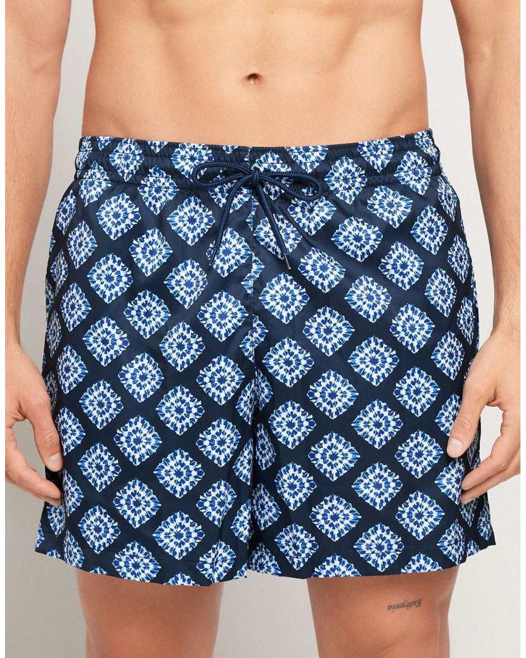 Tezenis Blue Printed Swimming Shorts for men