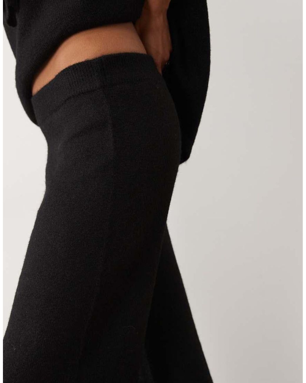 ASOS Black Wide Leg Trouser With Wool Co-Ord