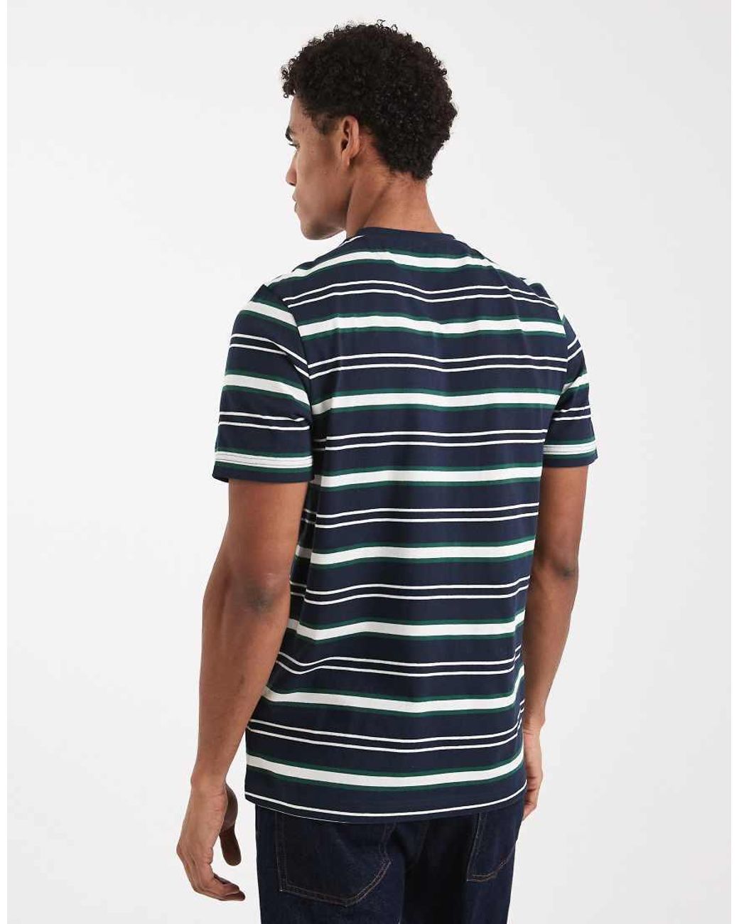 Farah Blue Elmswood Striped T-shirt for men