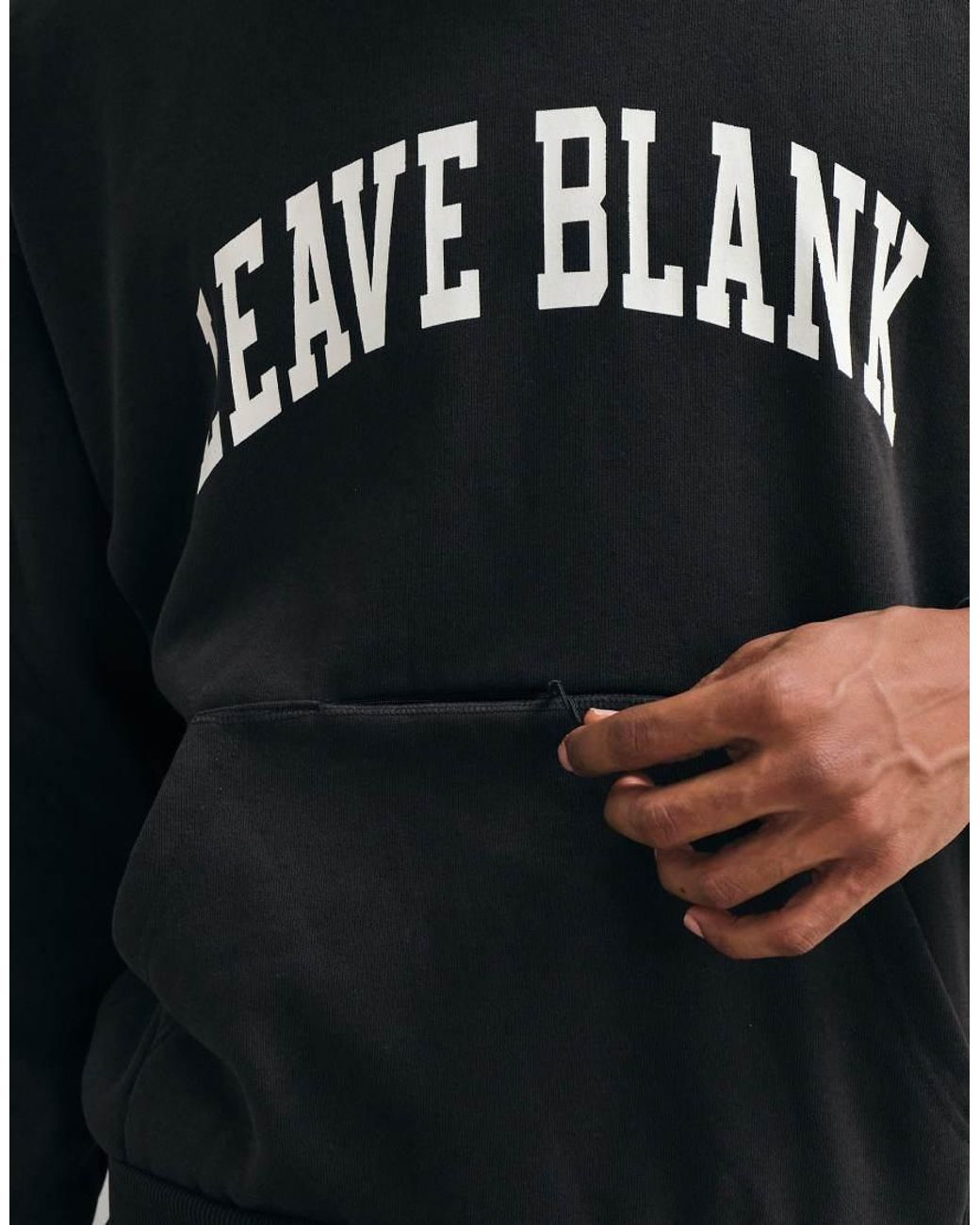 Only & Sons Blue Oversized Hoodie With 'leave Blank' Varsity Print for men