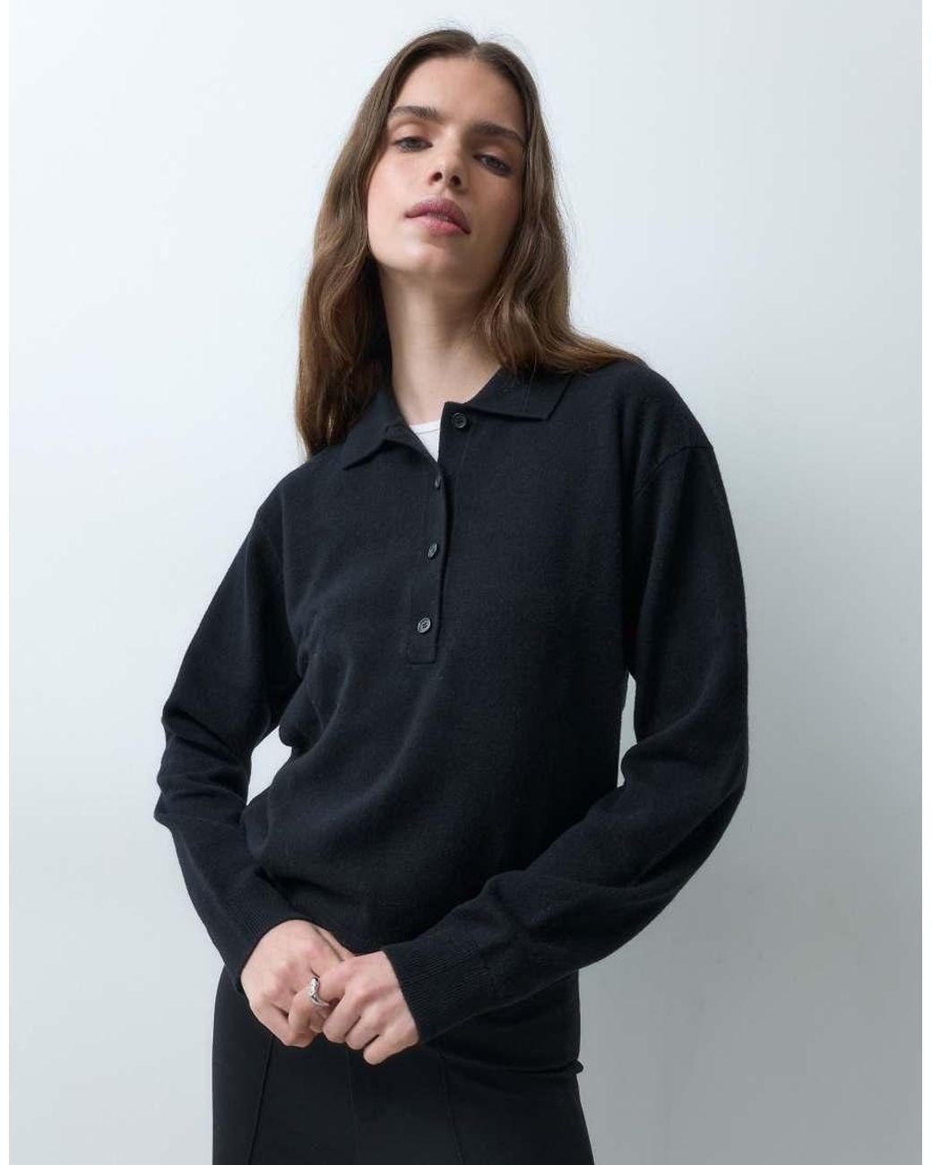 ARKET Blue Wool Poloshirt