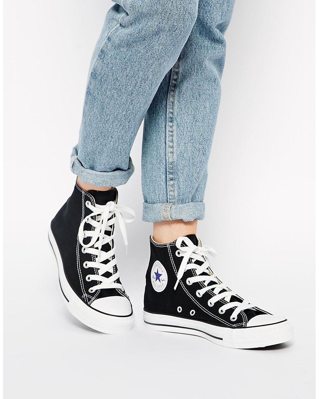 Converse All Star High Top Black Trainers | Lyst