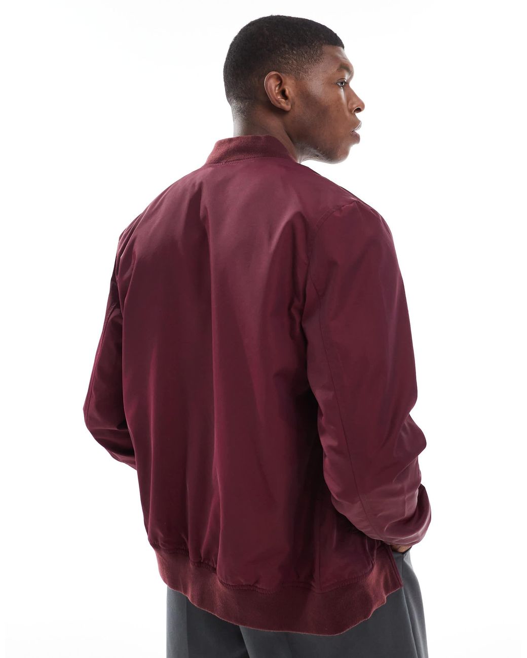 ASOS – leichte bomberjacke in Purple für Herren