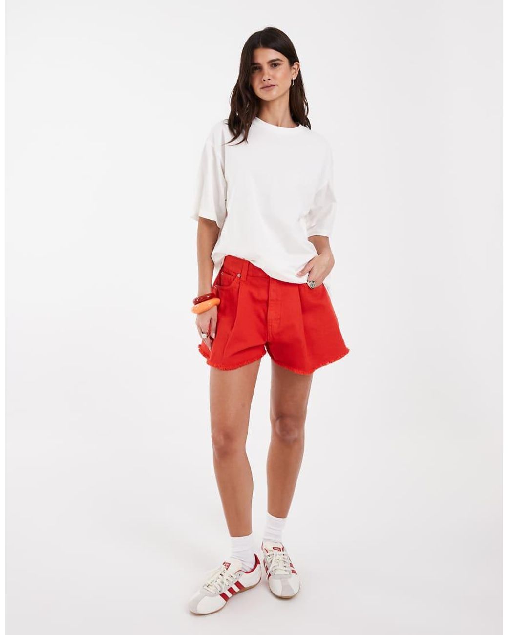 JJXX Red Loose Fit T-shirt With Back Print