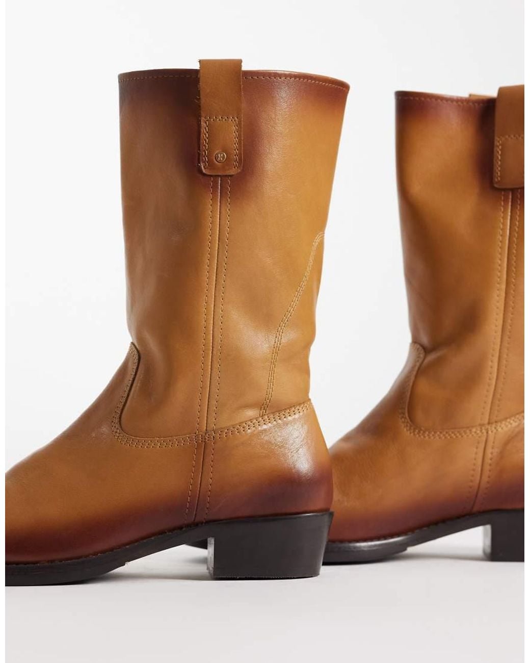 Bronx Brown Rho-deo Slouched Ankle Boots