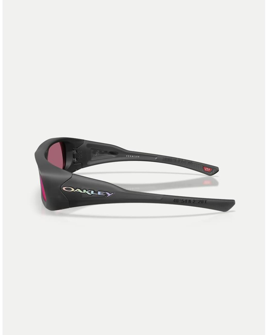 Oakley Purple Kylian Mbappé Signature Series Permian Rectangle Sunglasses With Mirrored Lens