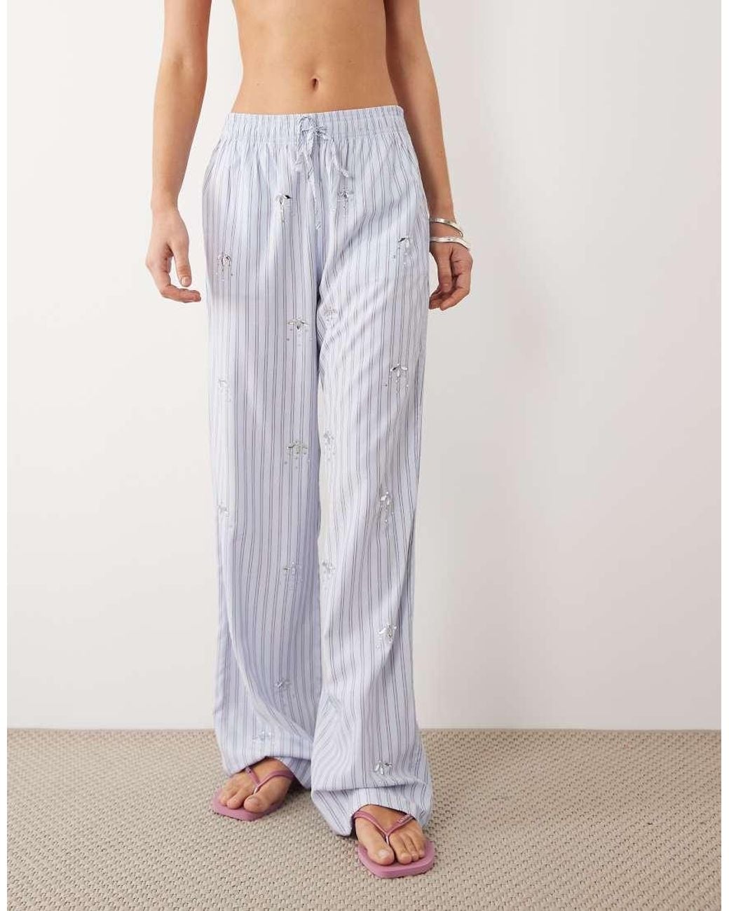 Mango White Jewelry Straight Trouser Co-ord