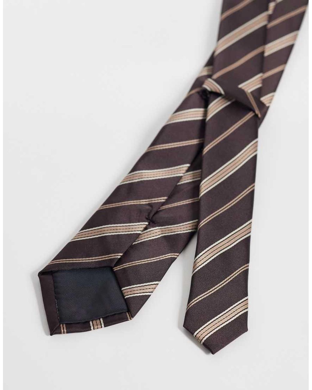 Corbata A Rayas ASOS de hombre de color White