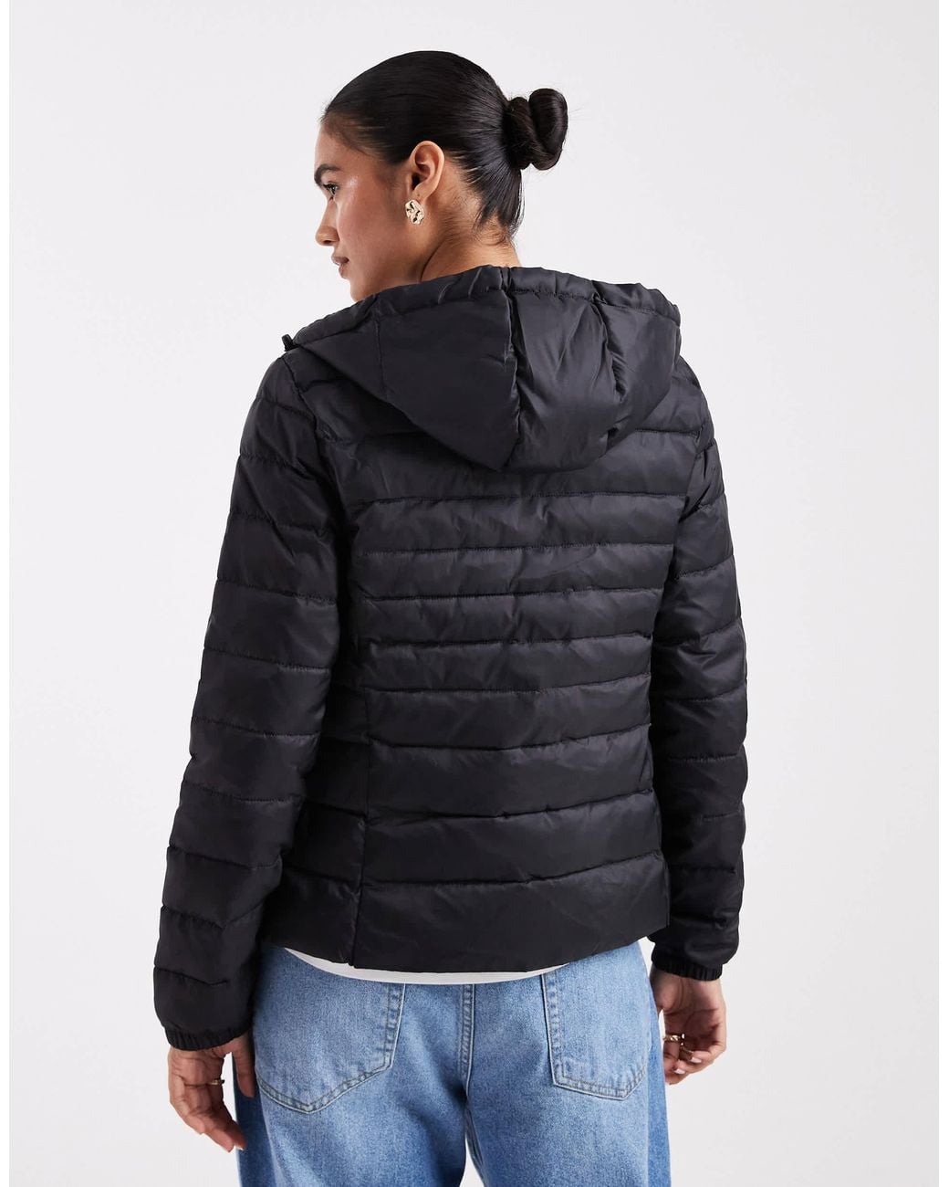 ONLY Blue Padded Jacket With Hood