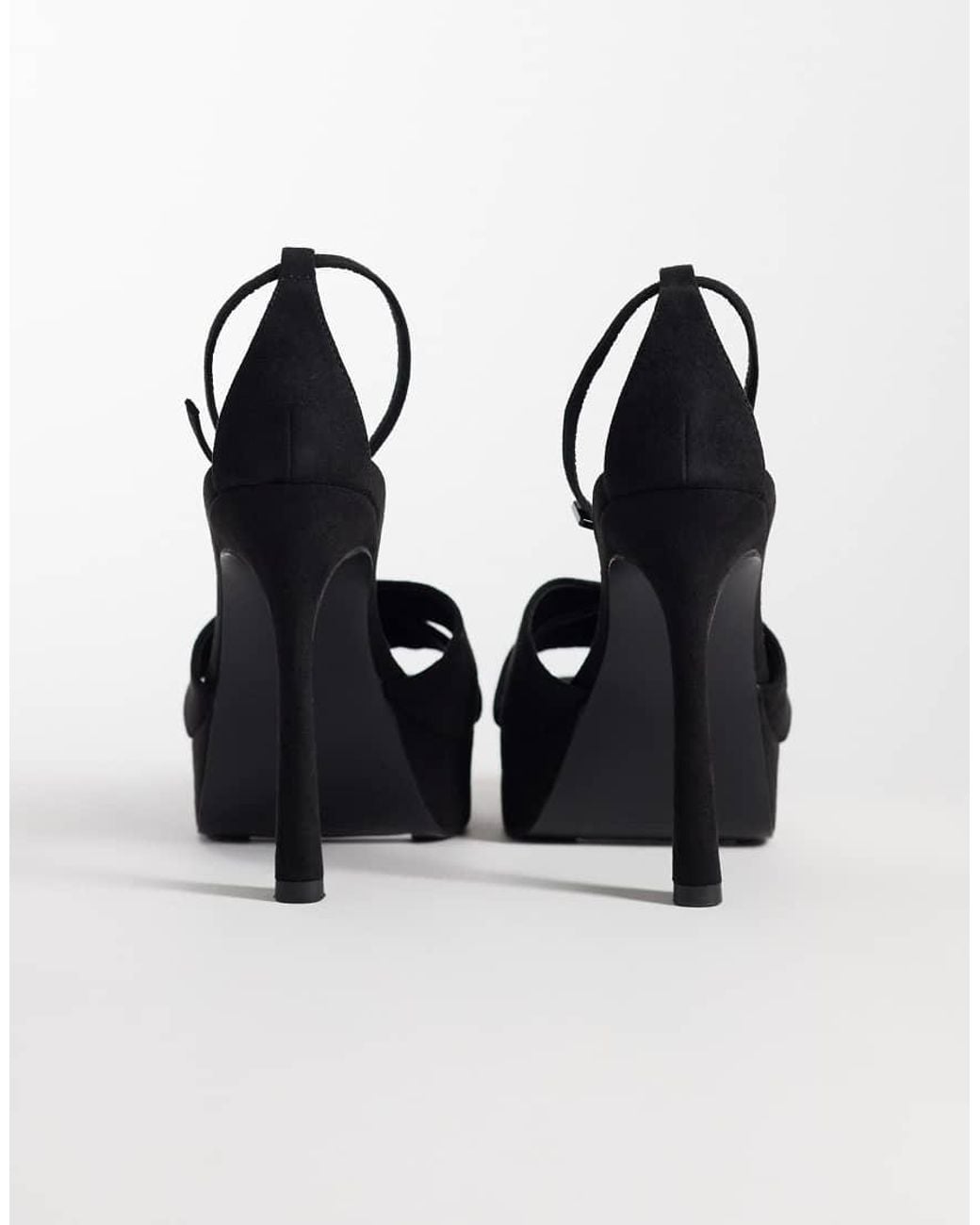 ASOS Black Niche Platform Heeled Sandals