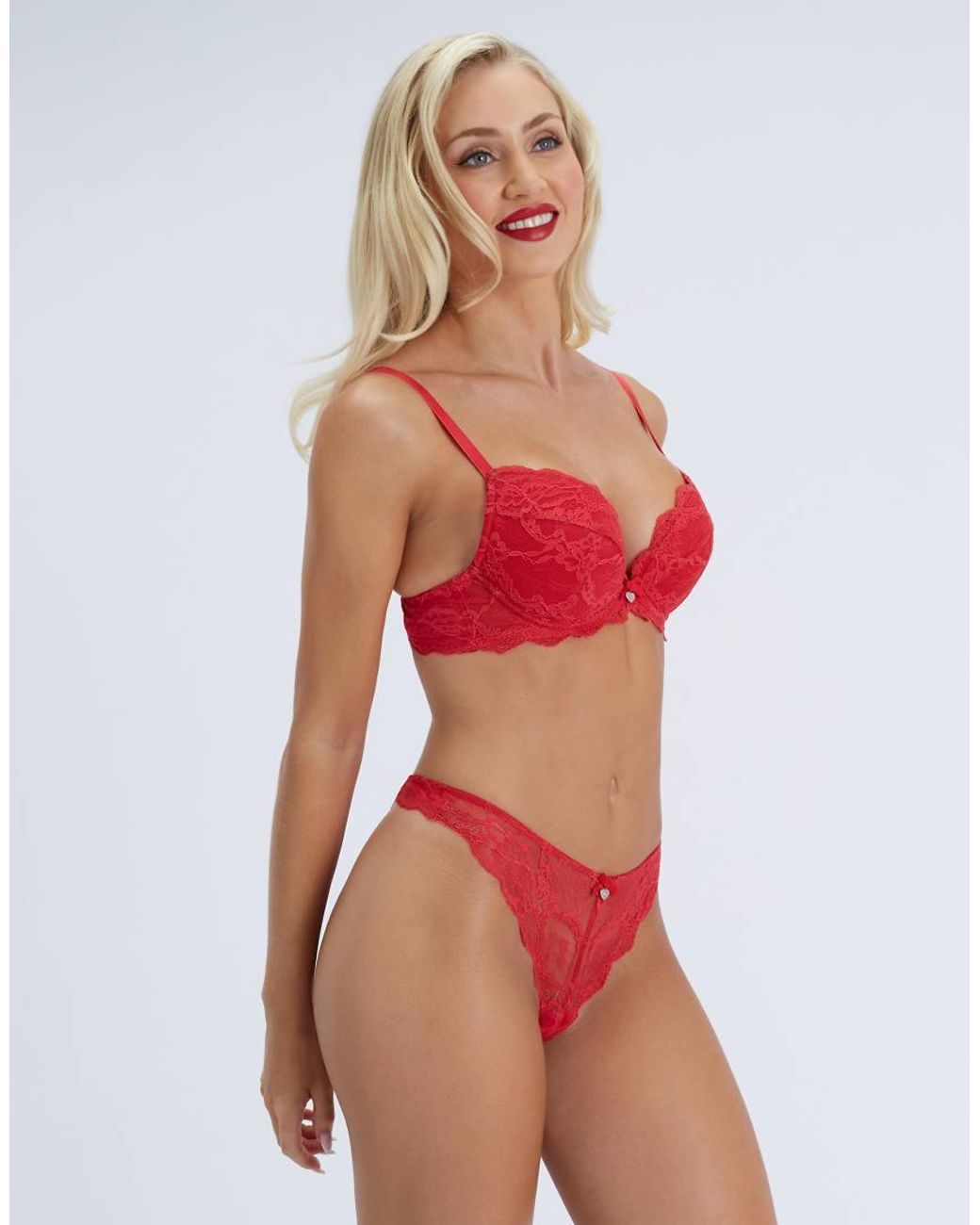 Boux Avenue Mollie Padded Plunge Bra Floral Lace Underwired Lingerie