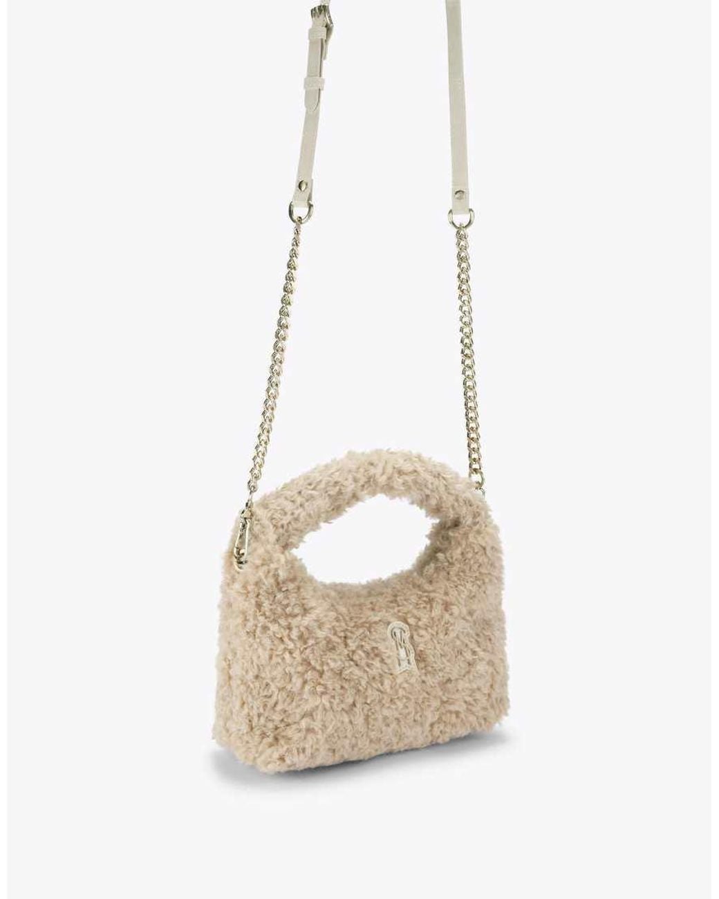 Steve Madden White Fluffy Bag Cream Cross Body