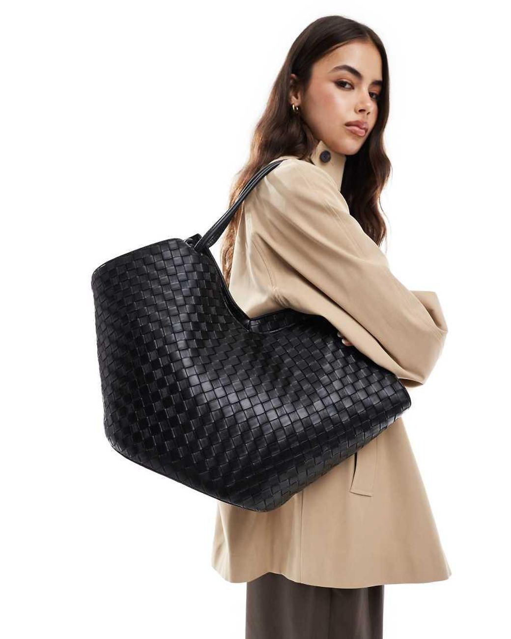 Asos Purses ASOS Tubular Handle Vase Tote Bag in Black | Lyst UK