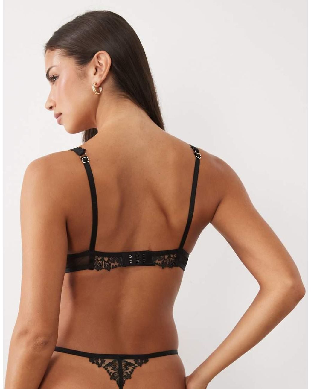 Bluebella Brown Samara Embroidered Mesh Thong