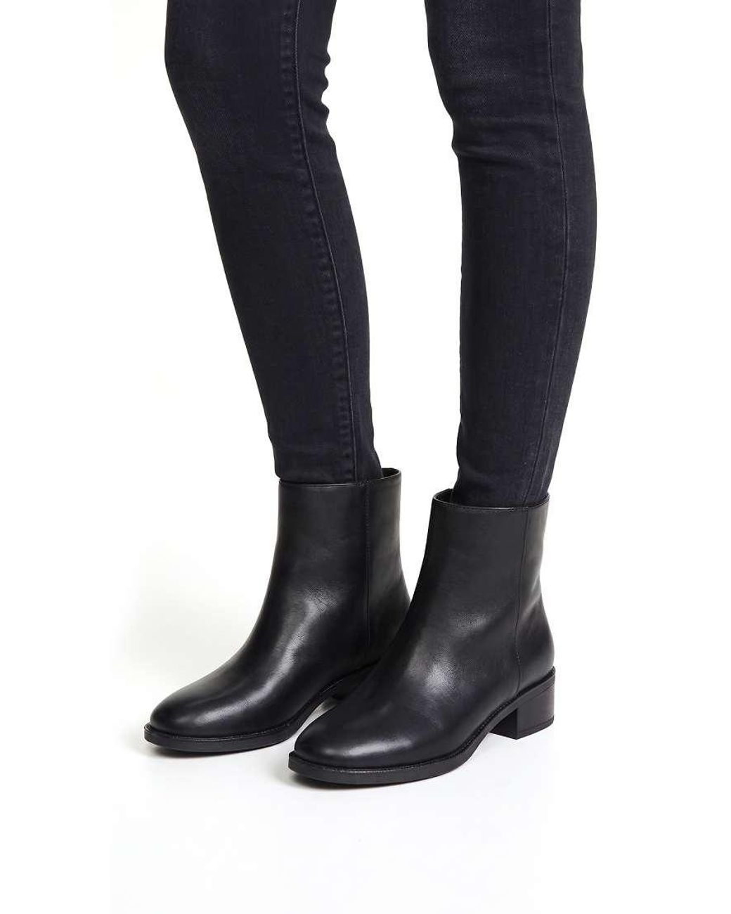 SEQWL Black Dress Ankle Booties Low Block Heel Elegant Warm Shoes