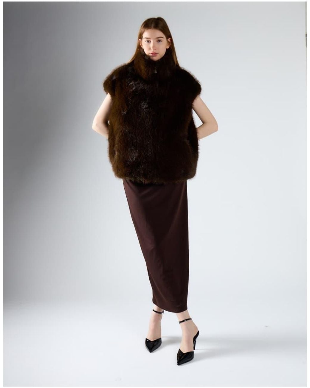 Glamorous Black Luxe Faux Fur Gilet