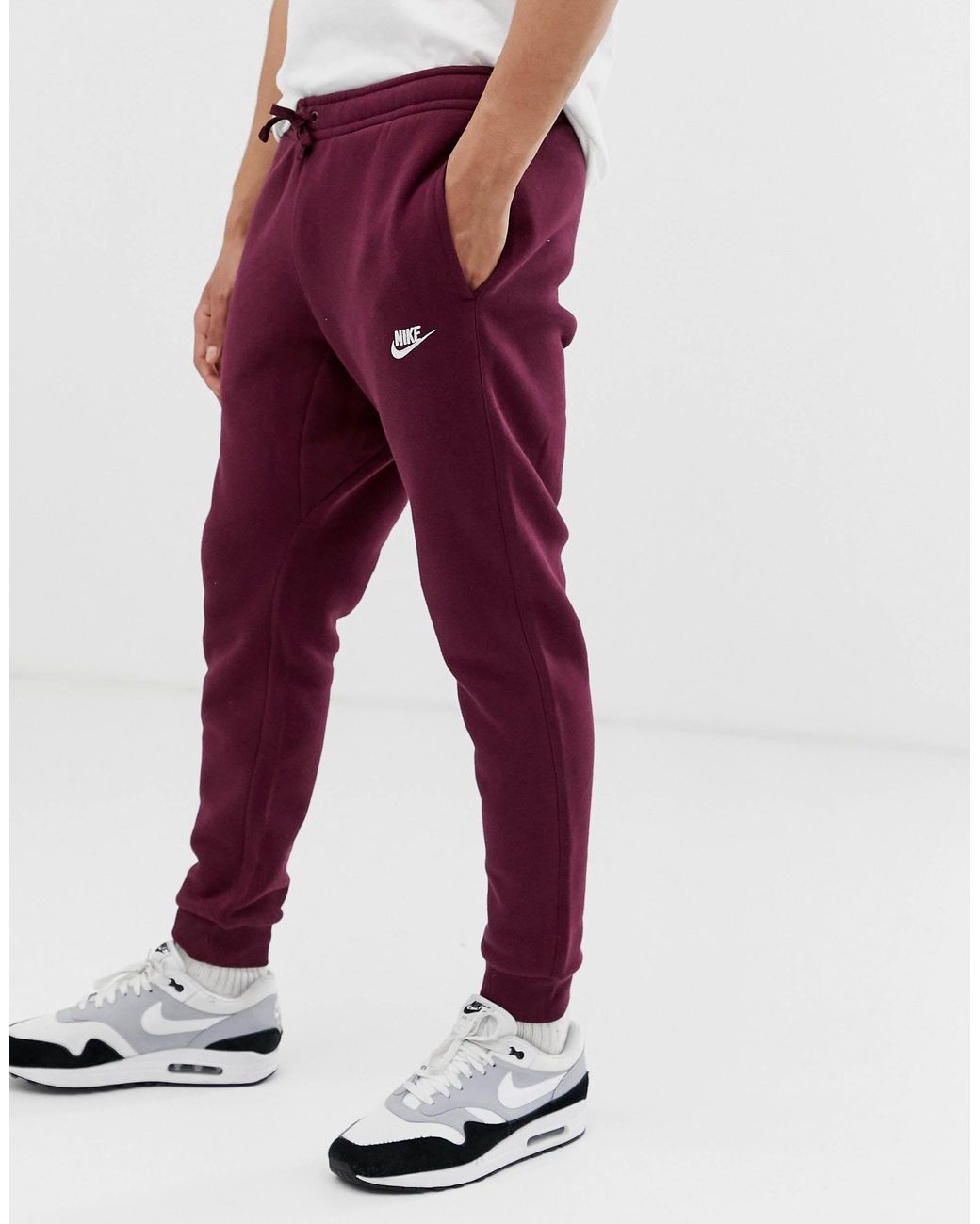 Club - jogger avec logo - bordeaux Coton Nike pour homme en coloris Rouge |  Lyst
