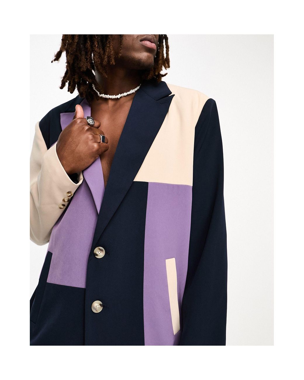 Color block blazer hotsell
