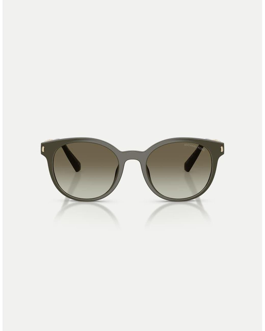 Michael Kors Green Pienza Round Sunglasses With Lens