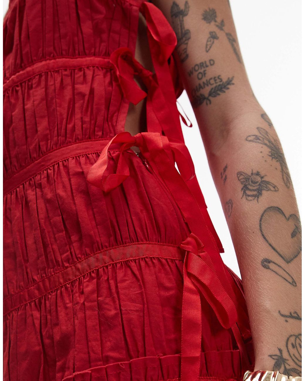 knee length dresses for ladies Zapaka Women Red Porm Dress Mermaid Spaghetti Straps Beaded Lace Applique Evening Dress with Slit, Red / US14 main image 1