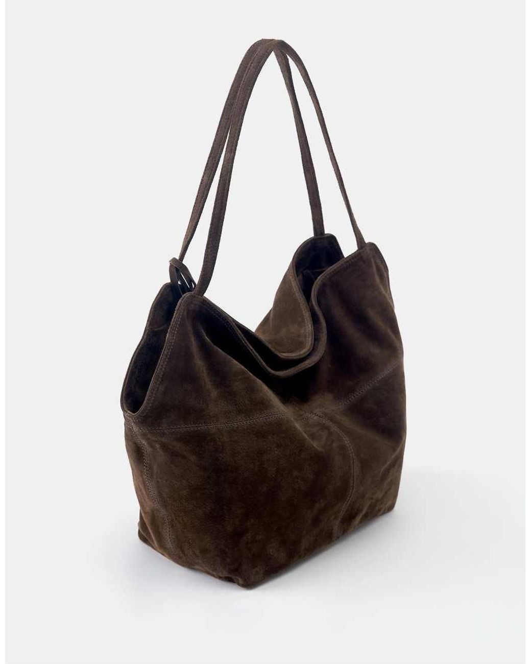 Pull&Bear Leren Shopper in het Black