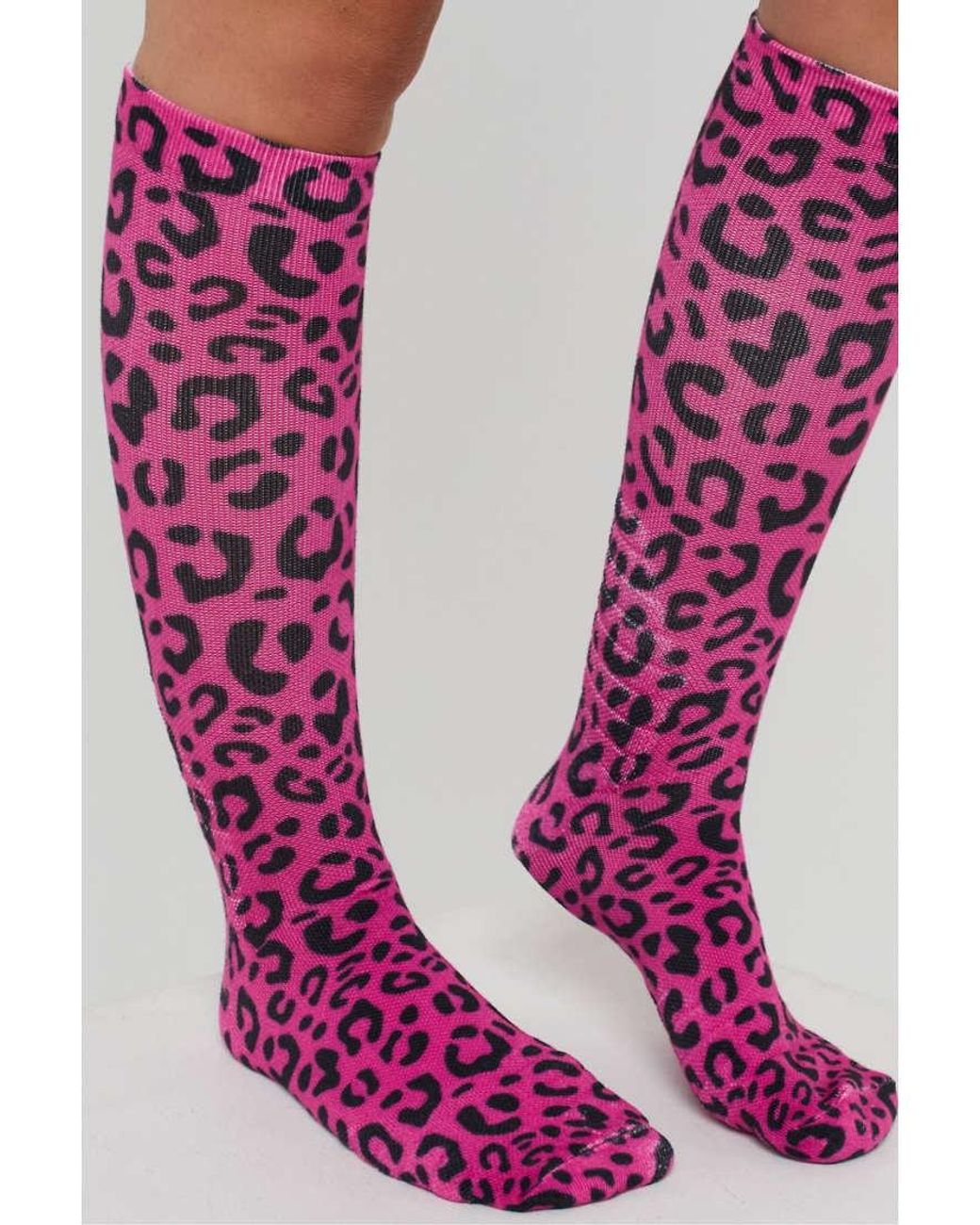 OOSC Pink Hotel California Leopard Print Snowboard Sock