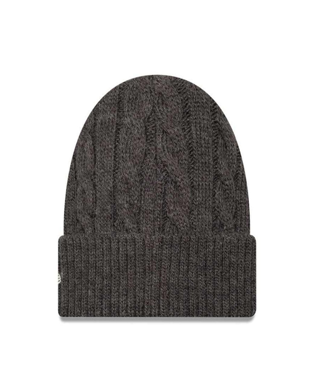 KTZ Gray La Dodgers Cable Knit Cuff Beanie for men