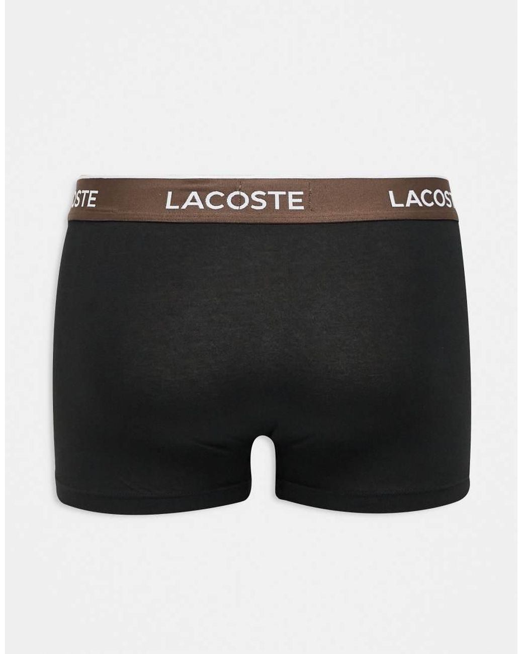 Lacoste Black 3 Pack Trunks for men