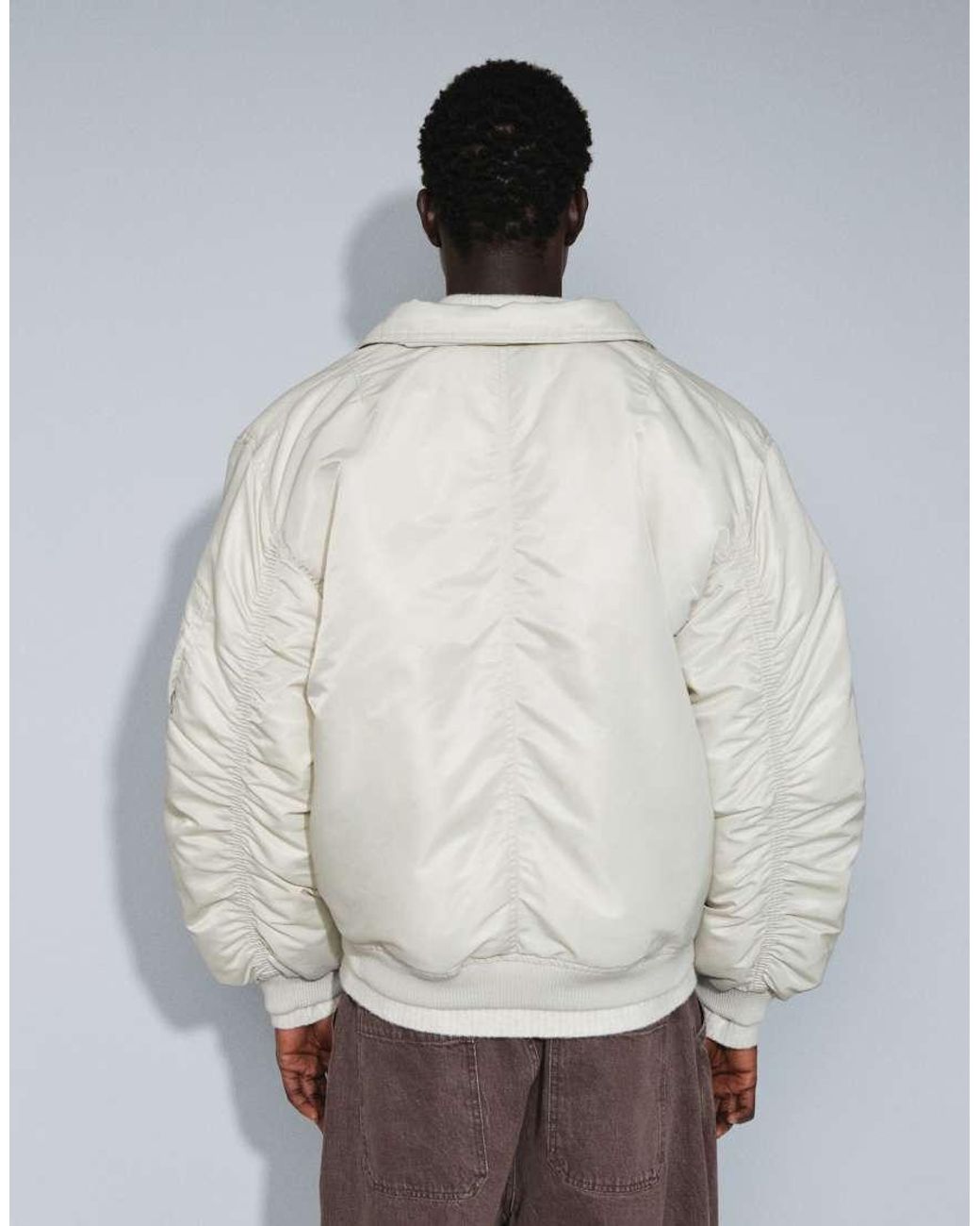 ASOS Gray Oversized Bomber Jacket for men