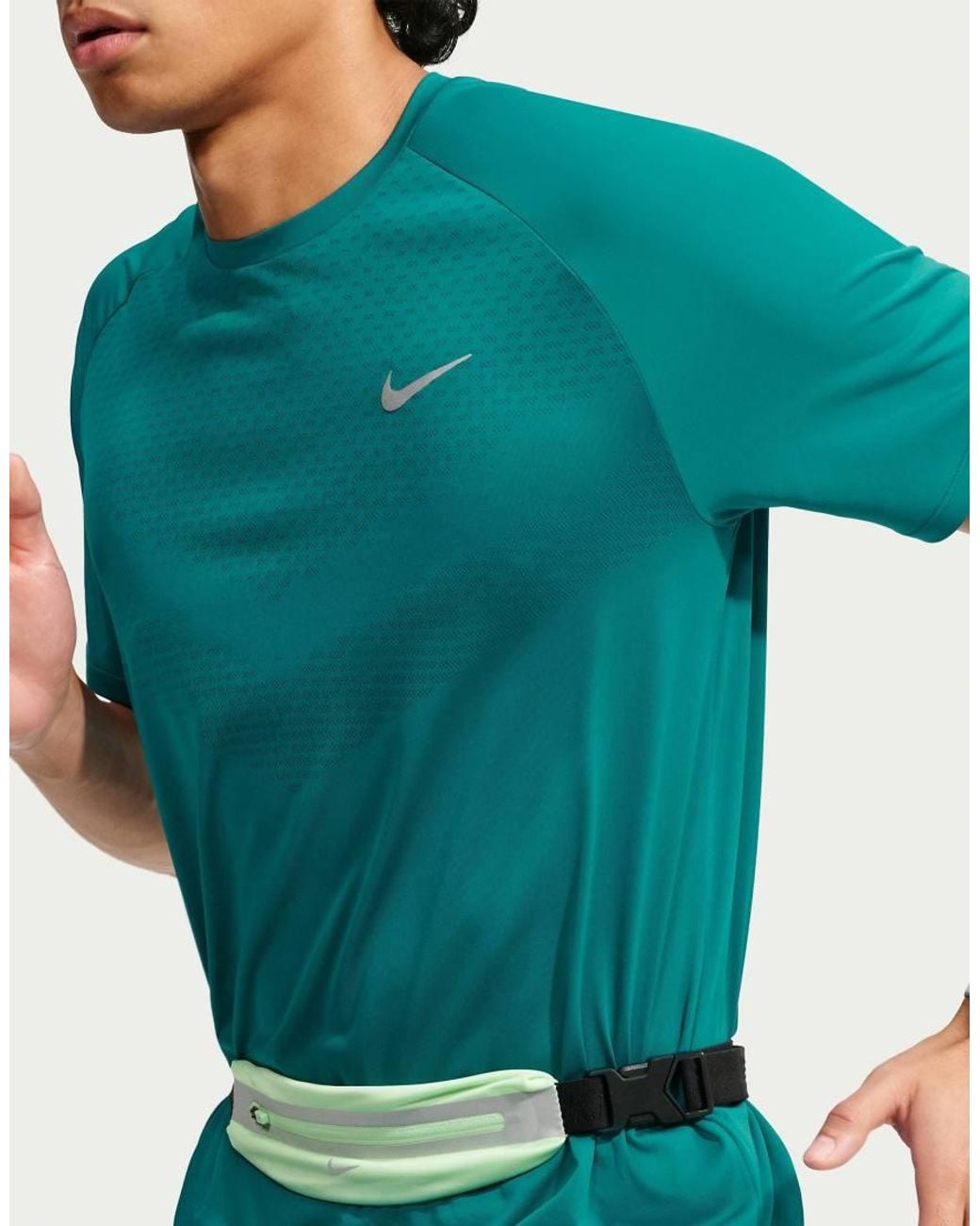 Nike Green Dri-Fit Adv Stride Short Sleeve Running Top for men