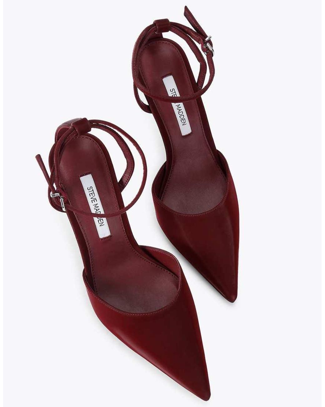 Steve Madden Red Morrie Wine Heeled Sandals