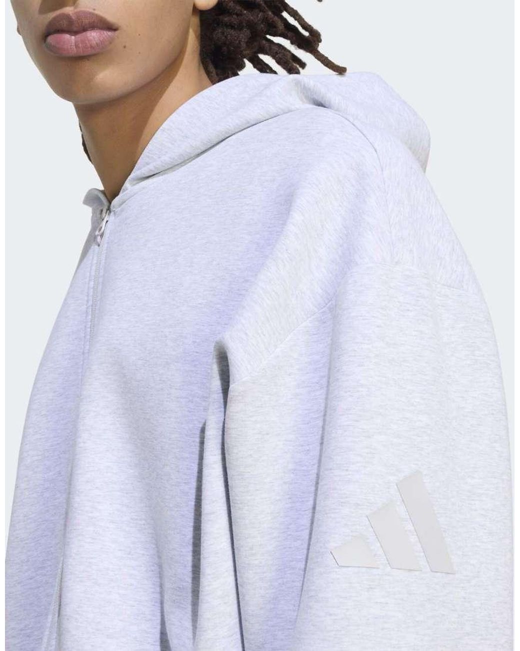 Adidas Originals Blue Soft Lux Full-zip Hoodie for men