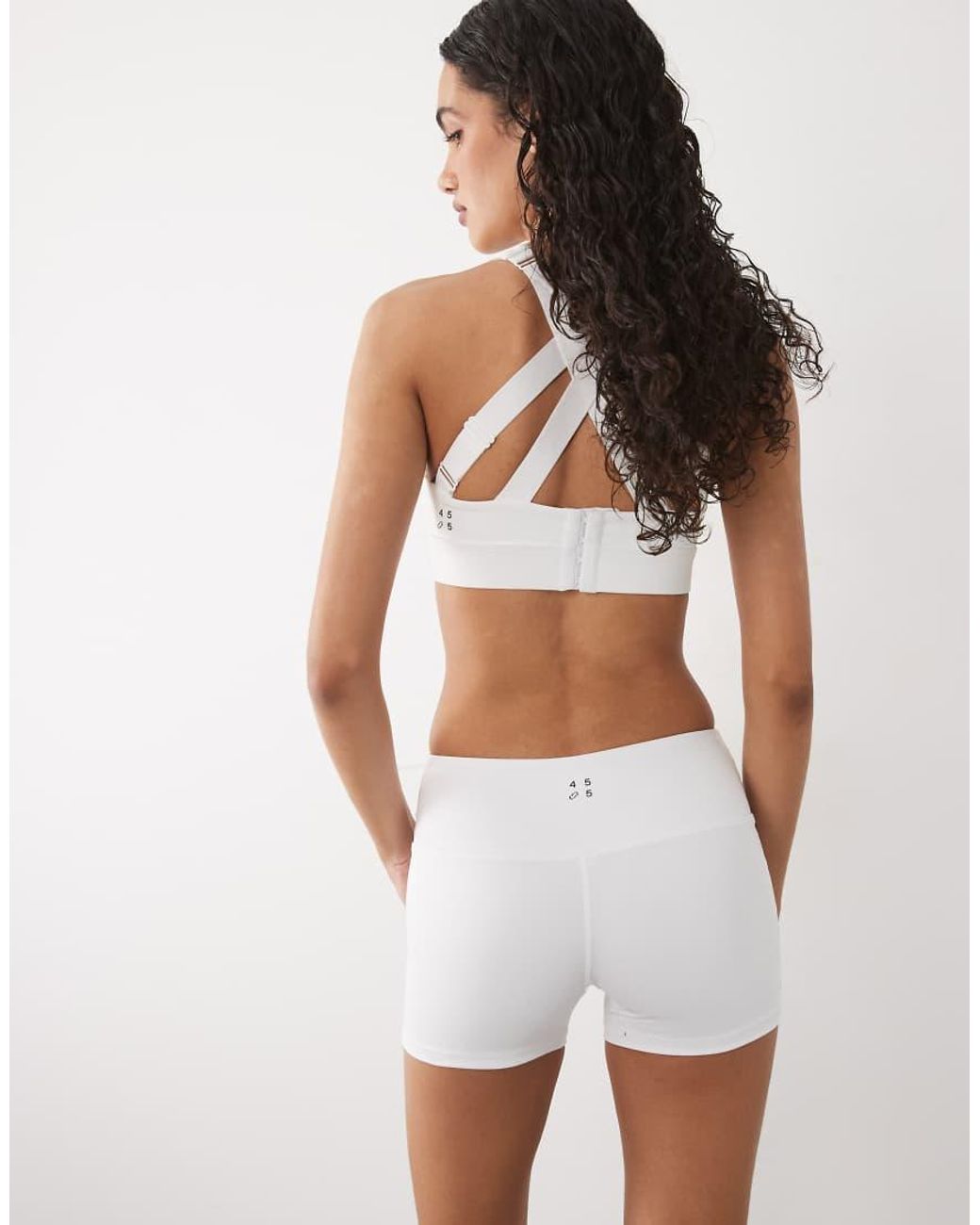 4505 White Active 3 Inch Booty Shorts